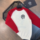 超奇跡の入荷☆ クロムハーツ コピー 2024新年限定梵字十字架アルファベット刺繍ロゴニットセーター