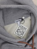 追跡付 ロエベ 激安通販 SS 25新型連帽抜縄小標刺繍衛衣