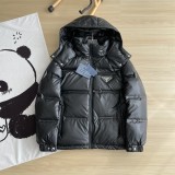 入手困難 プラダ n級品 24 FWゴム押え三角鉄ブランドゴム押えカップル冬の保温ダウンジャケット2色