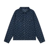 累積売上総額第１位！クロムハーツ n級品 プリントたっぷりジャカードデニムシャツカジュアルコートトップス