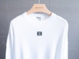 稀少 ロエベ コピーおすすめ 純色ゆったり丸首肩落ち袖刺繍ロゴロゴロゴロゴタイツ長袖2色