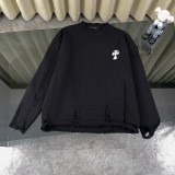【限定】クロムハーツ n級品 クロスを貼って穴をあけるニットセーターのヘッダー