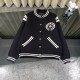 【限定】クロムハーツ n級品 刺繍アルファベットパッチワークセーターコートベースボールコート