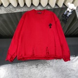 ★超人気 クロムハーツ 激安通販 クロスを貼って穴をあけるニットセーターのヘッダー