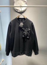 使い勝手良し プラダ 偽物通販 2024秋冬の新作皮張りポケットラウンドネックパーカー下着ジャケット