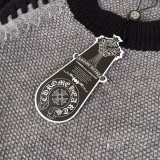稀少 クロムハーツ スーパーコピー クロス刺繍スリーブ丸首ラグランスリーブセーター