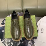 ★超人気 グッチ コピーおすすめ の新品ビジネスブーツの全頭層の牛革押し花の古典的な菱格子模様工芸