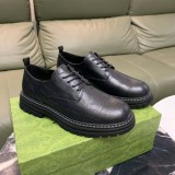 超話題! グッチ n級品 の新品ビジネスブーツの全頭層の牛革押し花の古典的な菱格子模様工芸