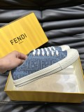 超話題! フェンディ 偽物通販 カップルモデルのローカットキャンバスシューズ