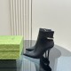 累積売上総額第１位！グッチ コピー Gucci定番爆款秋冬尖頭チェーンハイヒールショートブーツ