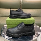 超話題! グッチ n級品 の新品ビジネスブーツの全頭層の牛革押し花の古典的な菱格子模様工芸