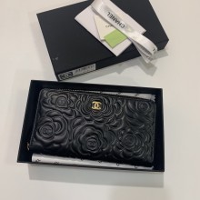 高品質 シャネル コピー ツバキの羊革財布
