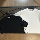 累積売上総額第１位！ モンクレール 激安通販 2025新作刺繍入り大ロゴロゴ半袖Tシャツ2色