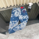 新作 ルイヴィトン コピー Louis Vuitton 25 Fw Lvモザイクデニムパンツ