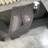 追跡付 ルイヴィトン 激安通販 2025 FW限定グレーの穴開け水洗いレッド刺繍ジーンズ