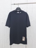 一目惚れ♪  バーバリー コピー 25ss春夏新作裾ラベル丸首半袖Tシャツ