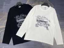 累積売上総額第１位！ バーバリー スーパーコピー 2025春夏新作戦馬ロゴ丸首長袖Tシャツ2色
