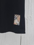 一目惚れ♪  バーバリー コピー 25ss春夏新作裾ラベル丸首半袖Tシャツ