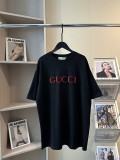 大人気 グッチ スーパーコピー 刺繍アルファベットロゴ半袖Tシャツ