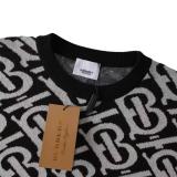★超人気  バーバリー コピーおすすめ クルーネックニット定番ジャカードクラフトセーター半袖Tシャツ