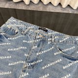 累積売上総額第１位！ バレンシアガ 偽物通販 アルファベットロゴ弾幕満印タンニンジーンズ