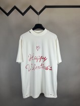 超話題! バレンシアガ スーパーコピー 2025 SSバレンタインLOVEYハートシルエット半袖Tシャツ