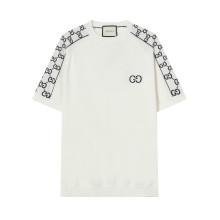 高品質 グッチ 激安通販 ロゴニットクルーネック半袖Tシャツ
