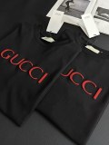 大人気 グッチ スーパーコピー 刺繍アルファベットロゴ半袖Tシャツ