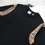 ★超人気 バーバリー 偽物通販  彫刻圧印戦馬綴じ袖カジュアル丸首半袖Tシャツ