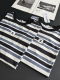 日本未入荷 シャネル 激安偽物 シリカゲルロゴストライプ半袖