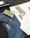 日本未入荷 バーバリー コピー スケッチプラカードプリント夏の丸首半袖Tシャツ2色