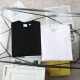 ★超人気 バーバリー 偽物通販  彫刻圧印戦馬綴じ袖カジュアル丸首半袖Tシャツ