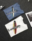 日本未入荷 バーバリー コピー スケッチプラカードプリント夏の丸首半袖Tシャツ2色