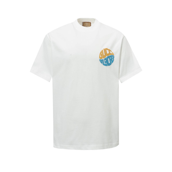 一目惚れ♪ グッチ コピーおすすめ Gucci X Balenciagaグッチ連名25 ssロゴプリントクルーネックTシャツ半袖