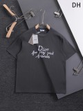 【限定】ディオール スーパーコピー 25 ss胸元刺繍アルファベット手描きサインＴシャツ