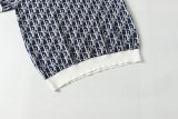 使い勝手良し ディオール 激安通販 ロゴジャカード編みクルーネック半袖Tシャツ