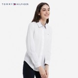 入手困難 トミー 激安通販 シルクコットンシャツレディース新作春の白い長袖キャリア気品カジュアルシャツ2色