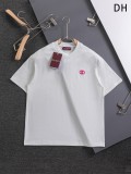 一目惚れ♪ グッチ コピーおすすめ 胸ダブルの文字の刺繍🪡ロゴ襟カフススプライシングＴシャツ