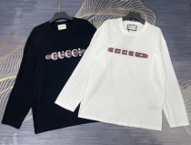 累積売上総額第１位！グッチ コピーおすすめ 2025春夏新作ベルトロゴ丸首長袖Tシャツ