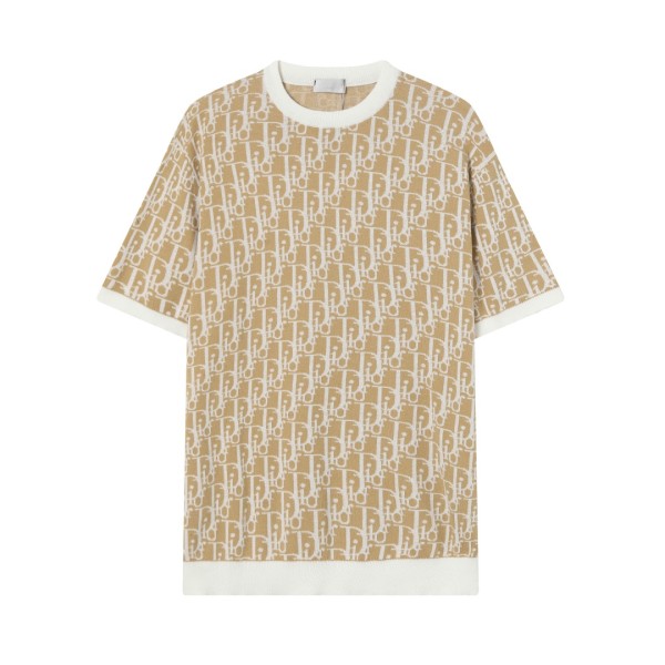 超奇跡の入荷☆ ディオール 偽物通販  ロゴジャカード編みクルーネック半袖Tシャツ