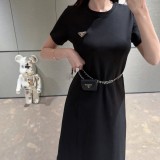 ★超人気 プラダ コピー 25早春の三角バッグワンピース2色