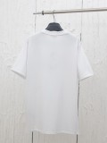 追跡付 ディオール 激安偽物 刺繍透かし文字猫柄ラウンドネック半袖Tシャツ