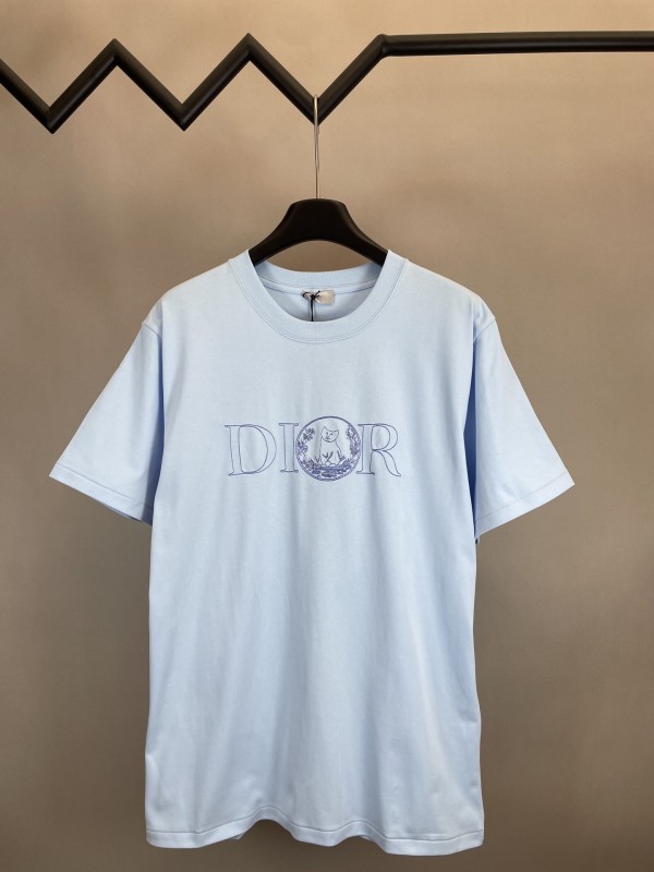 超話題! ディオール 激安偽物 刺繍猫半袖Tシャツ