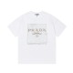 追跡付 プラダ 激安通販 大文字三角スケールドリル半袖Tシャツ