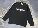 累積売上総額第１位！グッチ コピーおすすめ 2025春夏新作ベルトロゴ丸首長袖Tシャツ