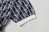 使い勝手良し ディオール 激安通販 ロゴジャカード編みクルーネック半袖Tシャツ