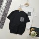 超奇跡の入荷☆ ディオール 激安通販 クラシックフラワーポケットカジュアルクルーネック半袖Tシャツ2色