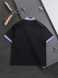 累積売上総額第１位！グッチ 激安偽物 胸ダブルG 2色の文字の刺繍🪡ロゴ襟カフススプライシングＴシャツ