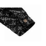 大人気 シュプリーム  激安偽物 ルイヴィトンx Supreme連名の老花満印ロゴアルファベットプリントカップル水洗いデニムジャケット