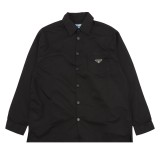 累積売上総額第１位！プラダ コピーおすすめ ナイロントリコロール長袖ジャケットシャツ